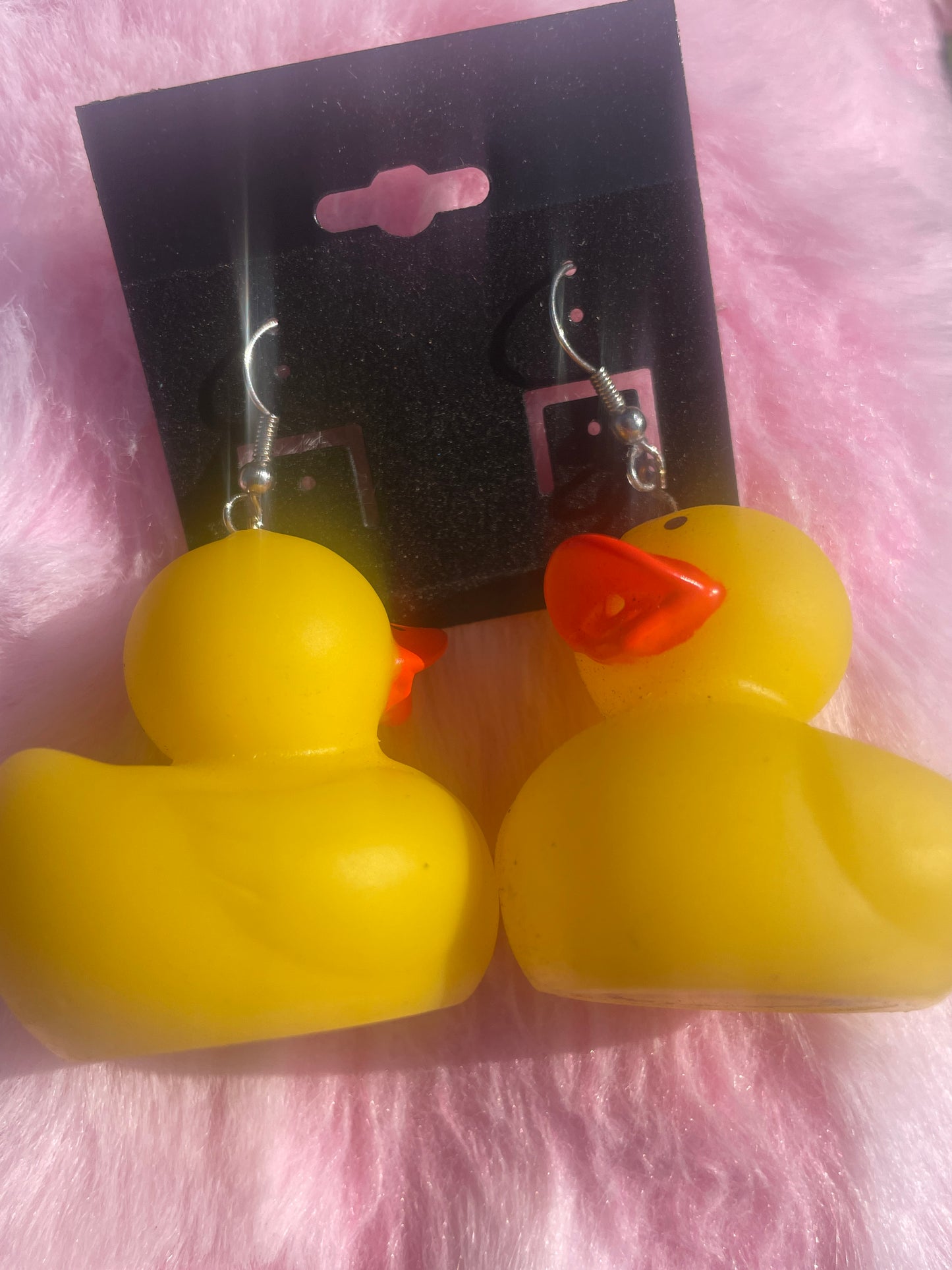 Rubber duck earrings