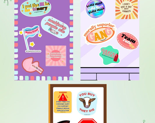 Vegan sticker sheets